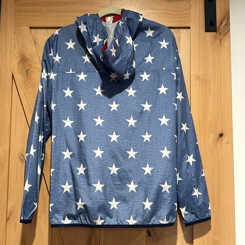 Eddie Bauer Womens Star Windbreaker Hoodie Jacket with Red Accents - Picture 5 of 5